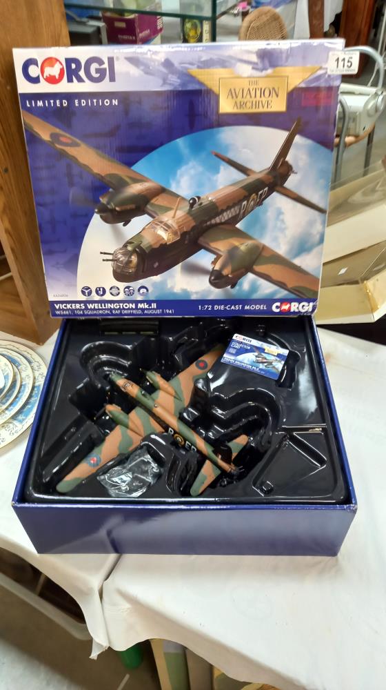 A boxed Corgi aviation archive AA34806 Vickers Wellington MkII 104 squadron RAF Driffield (missing