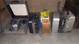 A Bell & Howell Movie master, a Hanimex movie projector 808D Gnome & other slide viewers