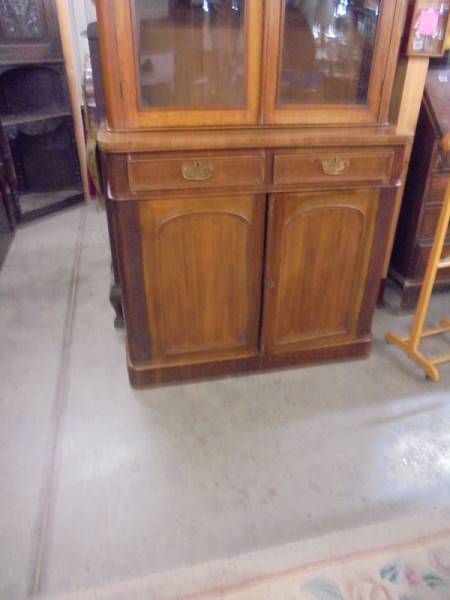 A Victorian mahogany glazed top bookcase. COLLECT ONLY. - Image 3 of 3