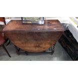 A 1930's oak barley twist gateleg table COLLECT ONLY
