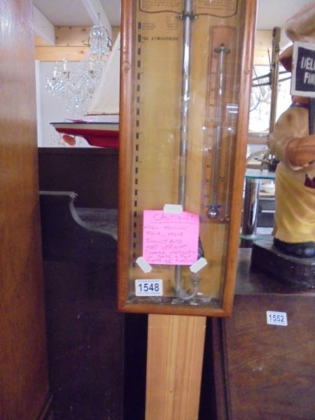 A Victorian barometer, a/f. COLLECT ONLY. - Image 3 of 3