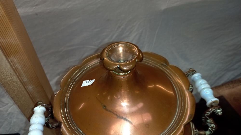 A Victorian copper samovar - Image 3 of 3