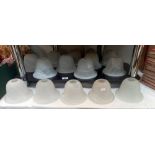 A quantity of frosted glass lamp shades COLLECT ONLY