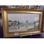 A gilt framed and glazed watercolour signed A Abbott 1927. COLLECT ONLY.