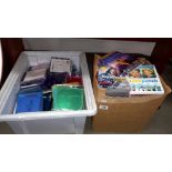 2 boxes of DVD's & CD's etc.