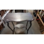 A silver painted Edwardian side table COLLECT ONLY