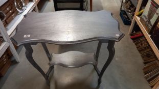 A silver painted Edwardian side table COLLECT ONLY