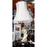 A figural table lamp with shade COLLECT ONLY