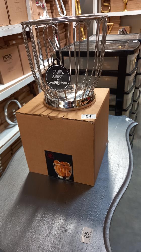 A boxed Alessi citrus basket