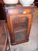 A Victorian inlaid music cabinet, COLLECT ONLY.