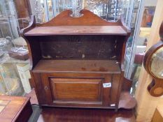 A small mahogany wall cabinet, COLLECT ONLY.