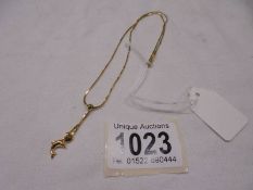A 14kt (Italy) Dolphin pendant, 3.2 grams.