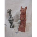 Two Egyptian Gods - Bastet and Horus.