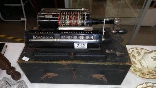A Mira calculator adding machine in original box COLLECT ONLY