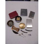 A mixed lot including compacts, cigarette cases etc.,