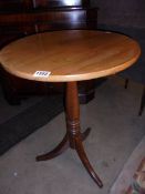 A Victorian circular table on splay legs, COLLECT ONLY.