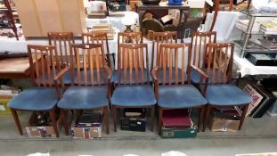 A set of 10 G Plan teak dining chairs