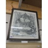 A framed and glazed portrait print of King Edward VII and Queen Alexandra, COLLECT ONLY.