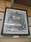 A framed and glazed portrait print of King Edward VII and Queen Alexandra, COLLECT ONLY.