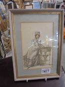 A framed and glazed fashion print.