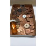 A mixed lot of copper pennies etc.,