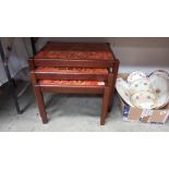 A vintage nest of 3 tiled tables COLLECT ONLY