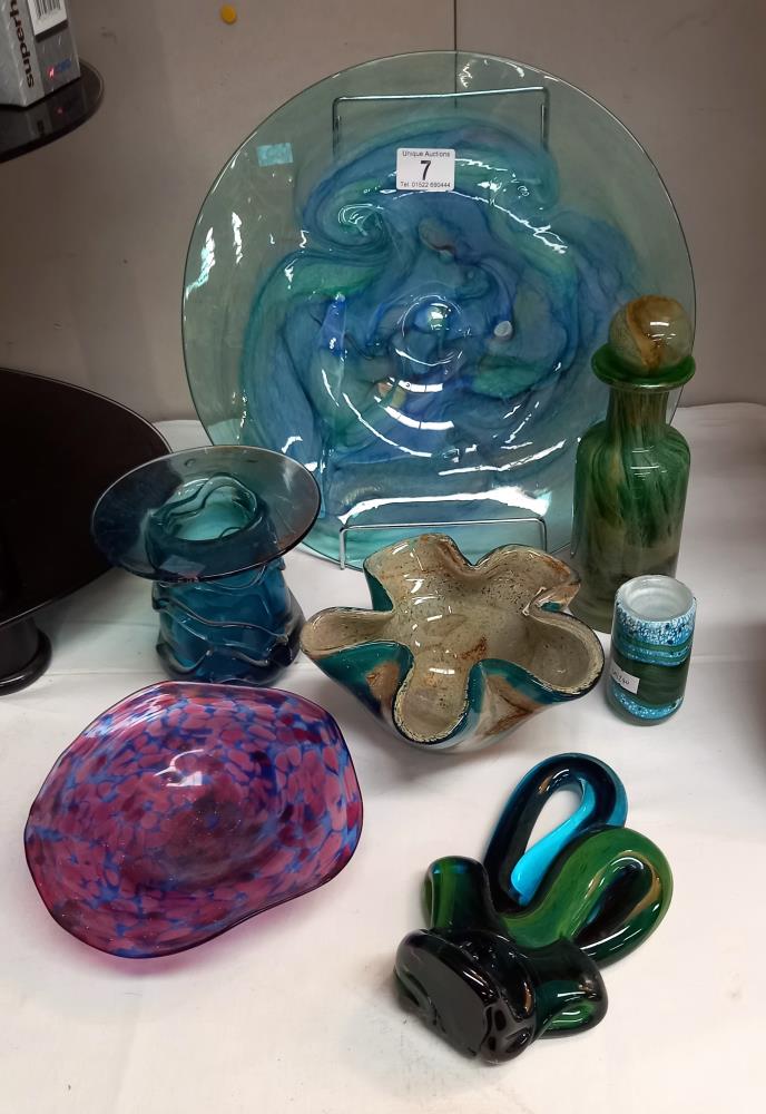 A good lot of Mdina and other art glass