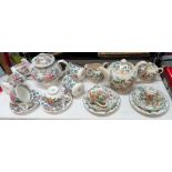 A Laura Ashley Hazelbury tea set for 2 and a Sadler Victorian tea set for 2