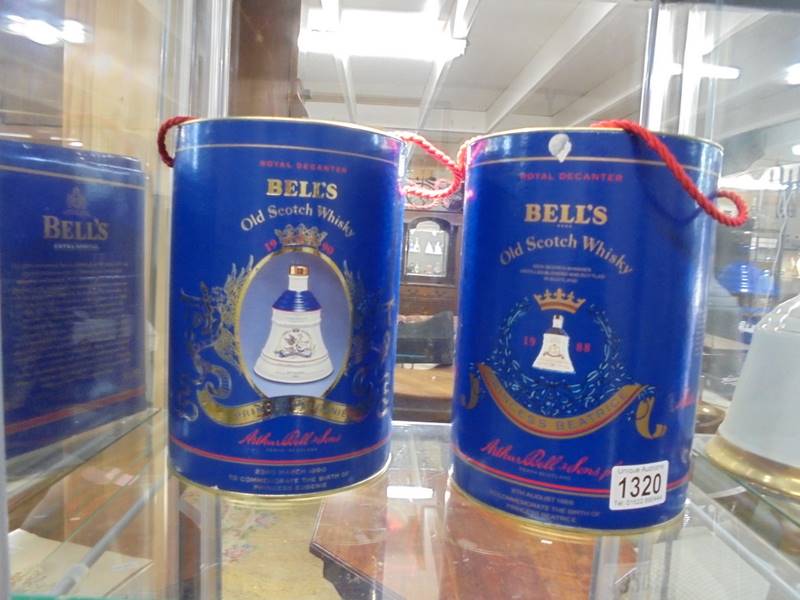 Two boxed Wade whisky bells, Princesses Beatrice and Eugenie.