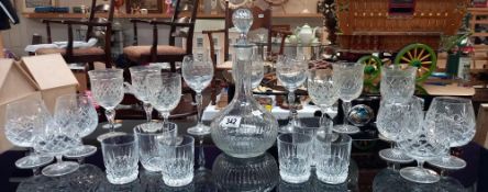 A decanter and set of glasses COLLECT ONLY