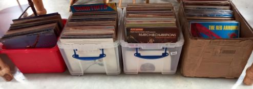 4 boxes of mixed LP's including Pop, Jazz & Rock etc COLLECT ONLY