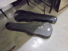 Two violin cases, COLLECT ONLY.
