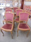 A set of six cabriole leg dining chairs, COLLECT ONLY.