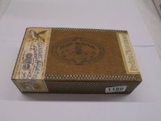 A vintage sealed box of Pedro Moronas cigars.