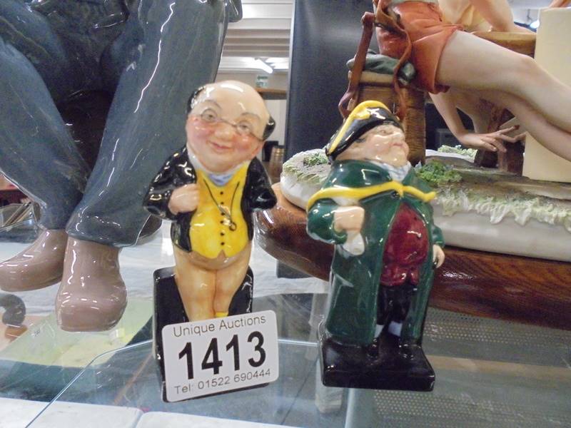 Two Royal Doulton figurines, Pickwick and Bumble.