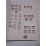An album of world stamps.