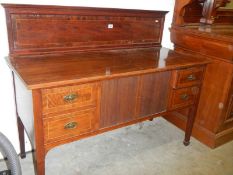 A mid Victorian mahogany tambor front cabinet. COLLECT ONLY.