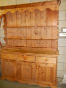 A 20th century open rack pine dresser, COLLECT ONLY.