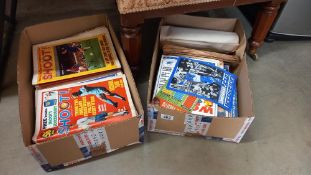 A large quantity of 1970's Shoot comics & other football related magazines COLLECT ONLY