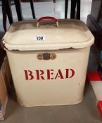 An enamel bread bin COLLECT ONLY