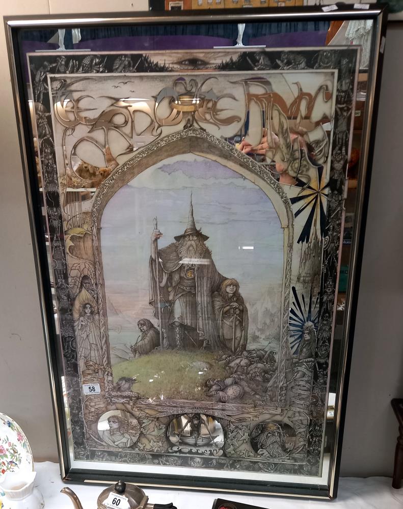 A rare 1976 Jimmy Cauty Lord Of The rings mirror COLLECT ONLY