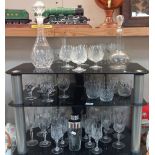 A selection of glassware including decanters & cocktail shaker etc. COLLECT ONLY