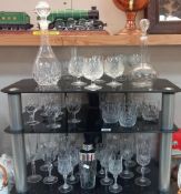 A selection of glassware including decanters & cocktail shaker etc. COLLECT ONLY