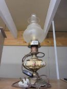 A vintage table lamp.