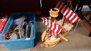 A Pirate ship & Castle, (completeness unknown) COLLECT ONLY