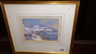 A Charles Edward Rowbothan (1856-1921) framed and glazed watercolour, possibly Italy/Switzerland.