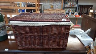 A large wicker basket/linen box COLLECT ONLY