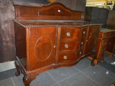 An early 20th century mahogany sideboard COLLECT ONLY.