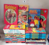A good lot of vintage annuals from the 70's/80's including Dandy, Whoopee!, Wham!, Bunty, Debbie,
