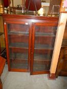 A mahogany two door dresser top. COLLECT ONLY.